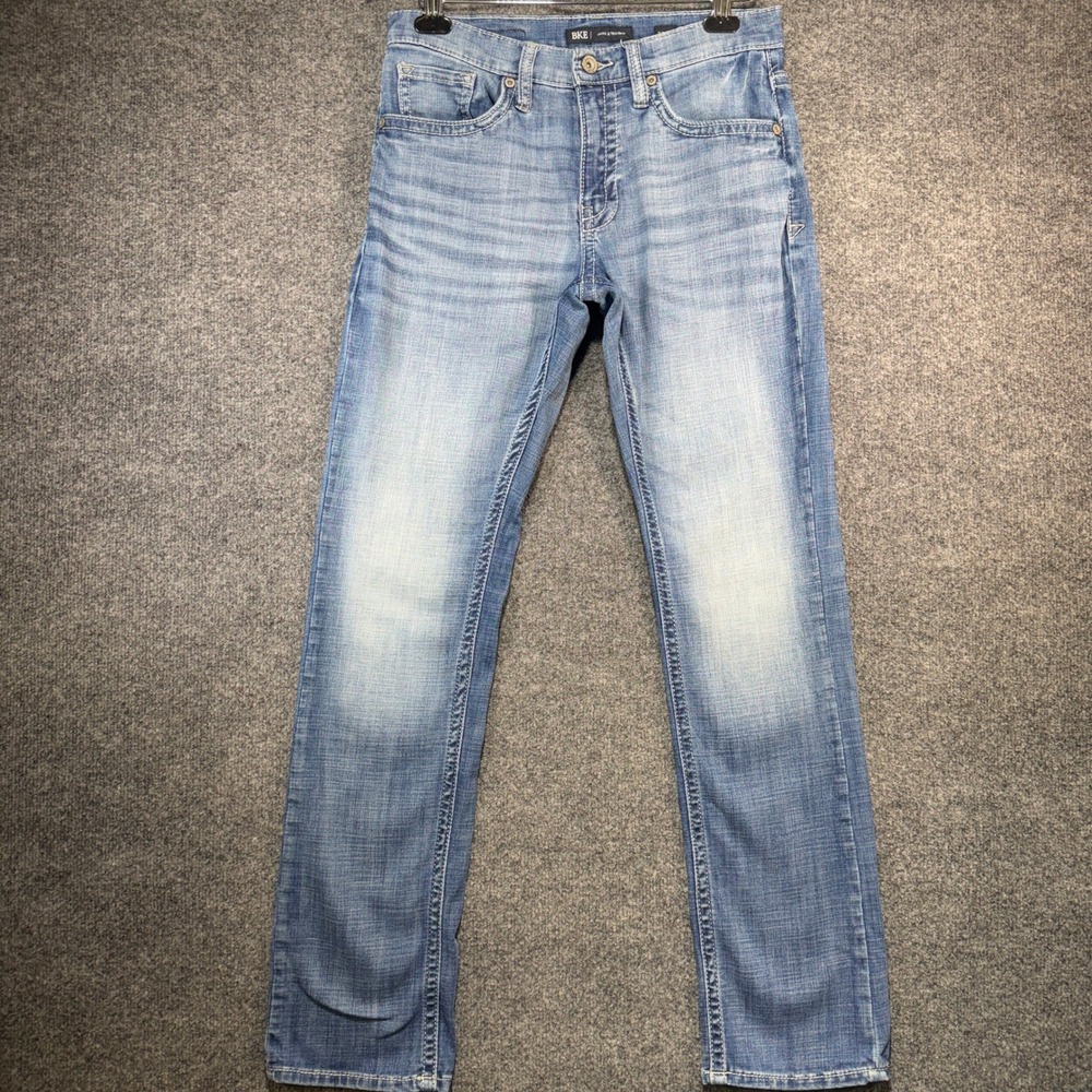 BKE Jake Straight Jeans Mens 31x34 Blue Medium Wash Stretch Denim